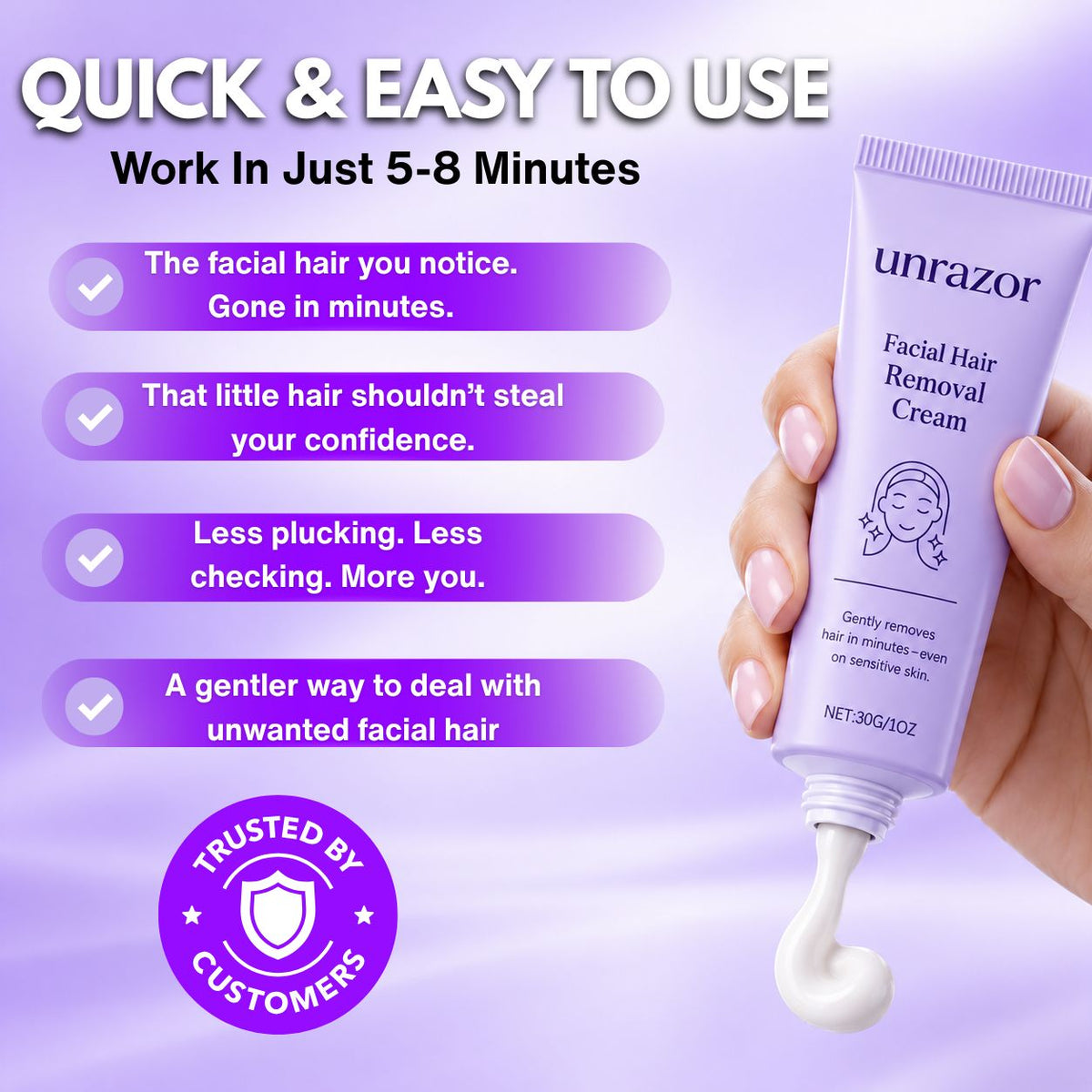 UNRAZOR Facial hair removal cream