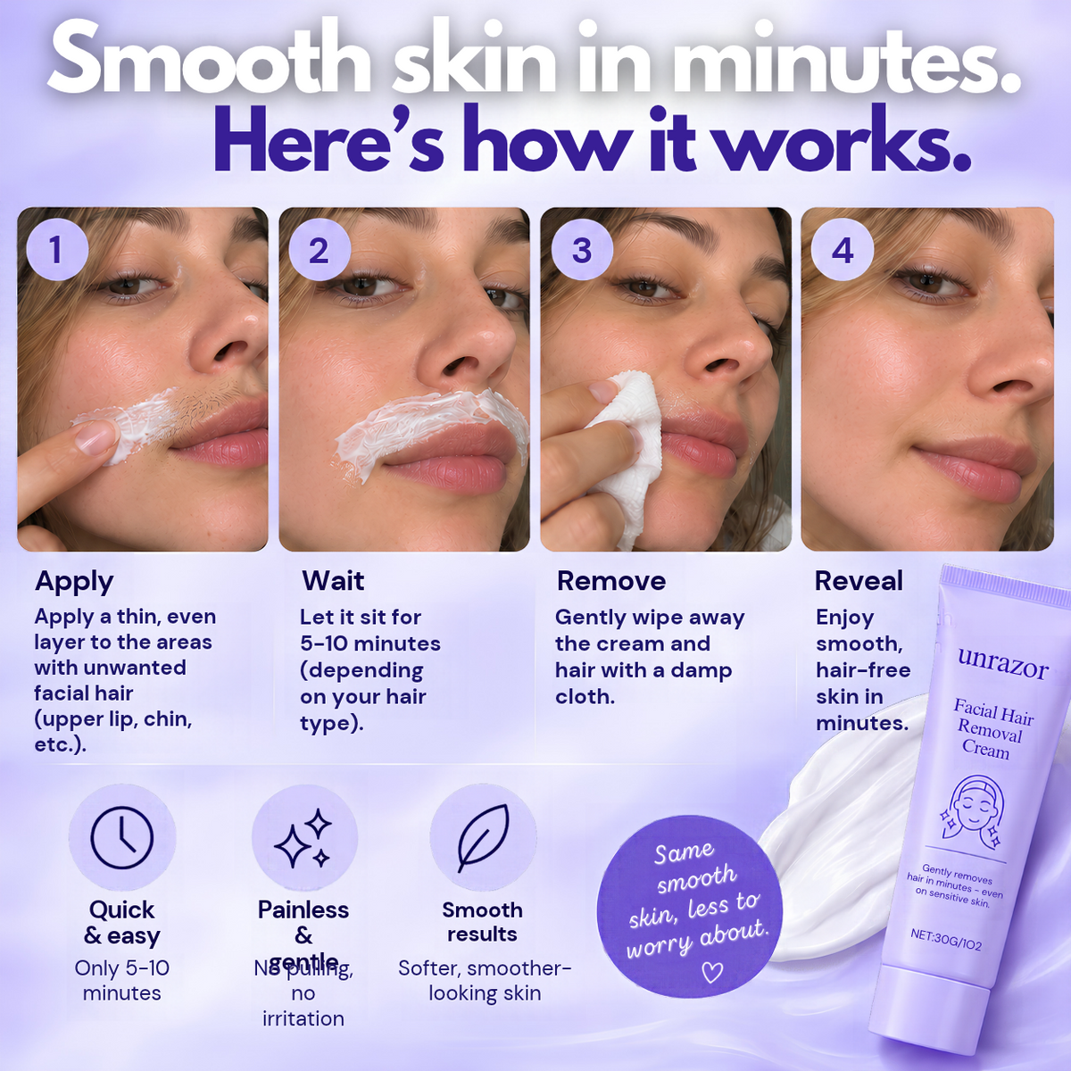 UNRAZOR Facial hair removal cream